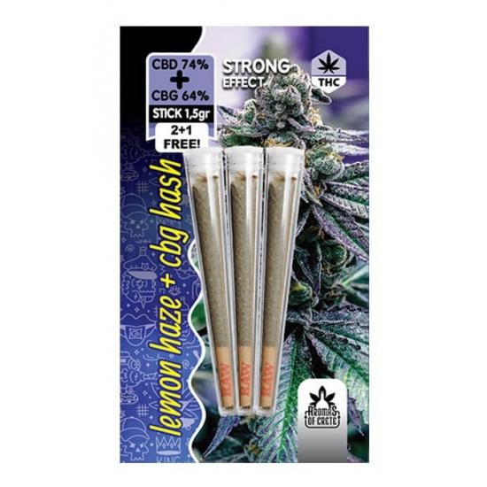 Cannabis Stick CBD Lemon Haze & CBG Hash 1,5gr 2+1 Δώρο